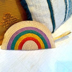 31 BITS Straw Rainbow Clutch